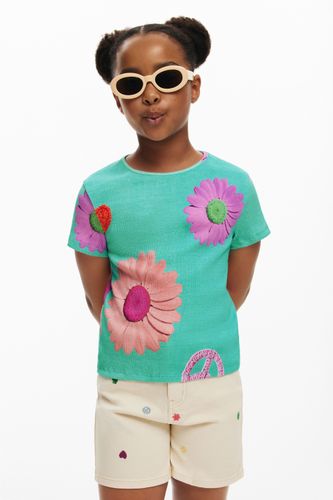 T-shirt à fleurs Ribbed - Desigual - Modalova