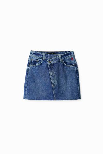 Mini-jupe jean ceinture croisée - Desigual - Modalova
