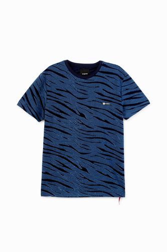 T-shirt animal print bleu - Desigual - Modalova