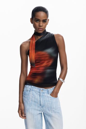 T-shirt à encolure nouée - Desigual - Modalova