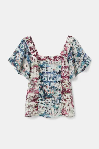 Blouse volants camouflage - Desigual - Modalova