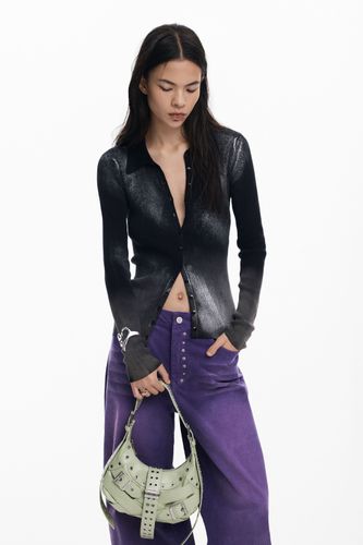 T-shirt boutonnée en maille - Desigual - Modalova