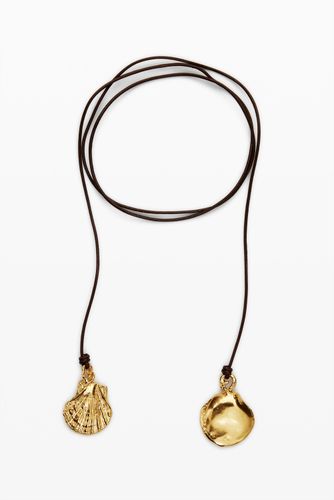 Pendentif multiposition plaqué argent avec cordon en cuir Zalio - Desigual - Modalova