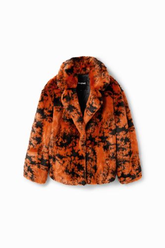 Manteau court croisé effet fourrure - Desigual - Modalova