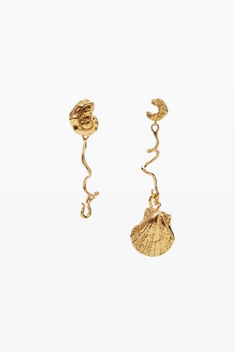 Boucles d'oreilles irrégulières coquillages or Zalio - Desigual - Modalova
