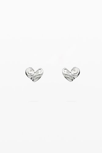 Boucles d'oreilles bouton cœur plaqué argent Zalio - Desigual - Modalova