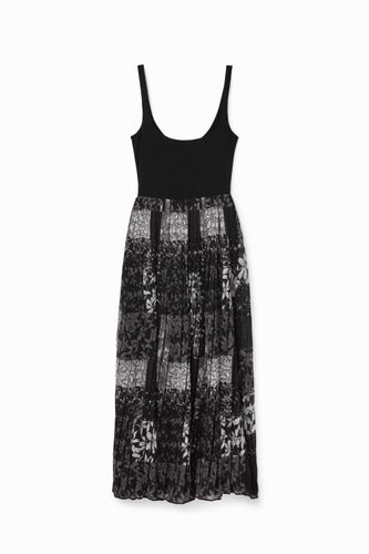Robe midi combinée plissée - Desigual - Modalova