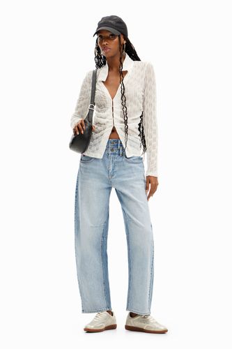 Jean ballon double ceinture - Desigual - Modalova