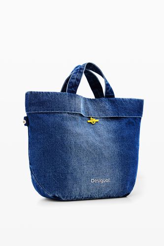 Sac cabas L réversible en denim - Desigual - Modalova