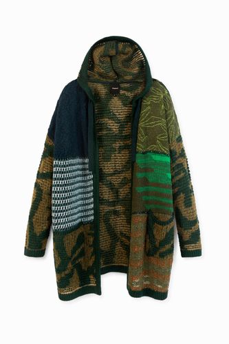 Pull ouvert capuche patch - Desigual - Modalova