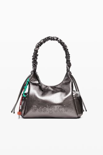 Sac logo 3D anse froncée métallisé moyen - Desigual - Modalova