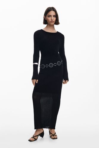 Robe en fourrure avec transparences - Desigual - Modalova