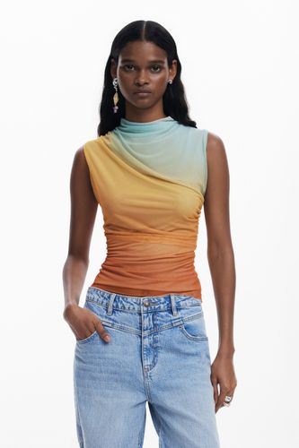 T-shirt drapée coucher de soleil - Desigual - Modalova
