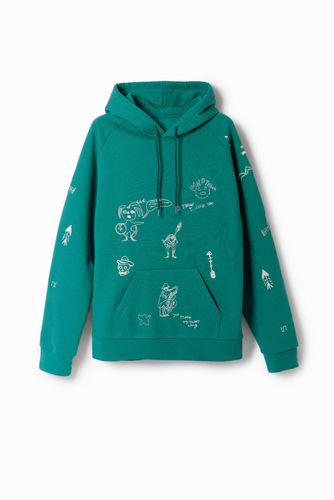 Sweat-shirt capuche broderies - Desigual - Modalova