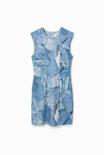 Mini-robe patchwork denim - Desigual - Modalova