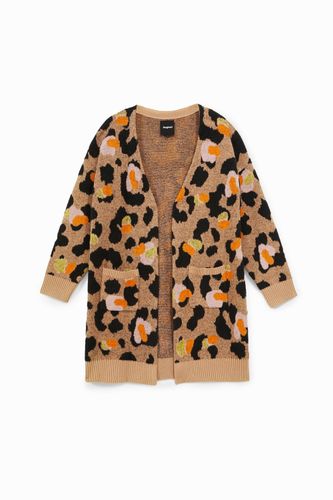 Veste longue animal print - Desigual - Modalova