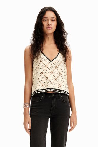 T-shirt bretelles crochet - Desigual - Modalova