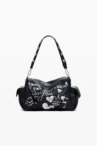 Sac bowling effet cuir lettres moyen - Desigual - Modalova