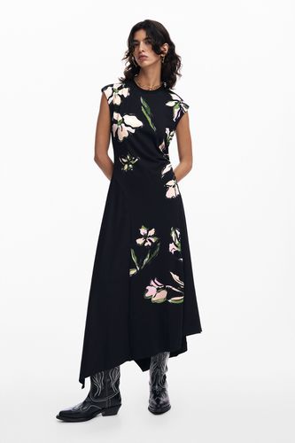 Robe asymétrique à fleurs - Desigual - Modalova