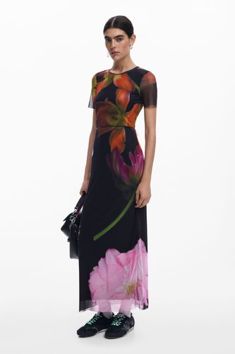 Robe en tulle à fleurs - Desigual - Modalova