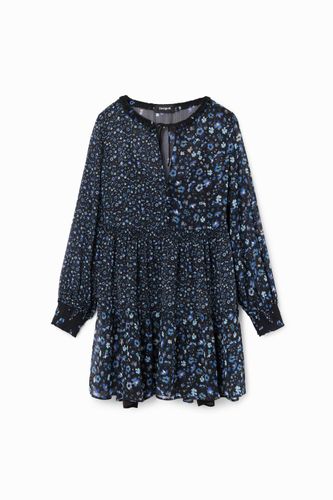 Robe courte gaze fleurs - Desigual - Modalova