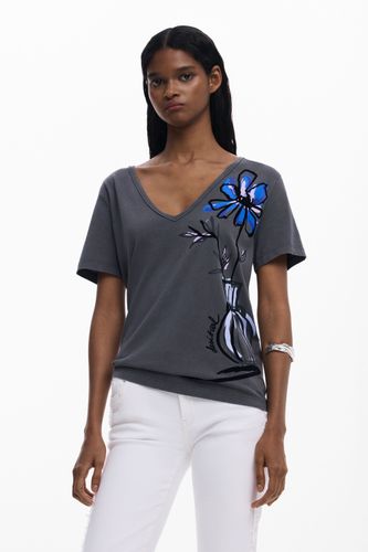 T-shirt à manches courtes avec fleurs - Desigual - Modalova