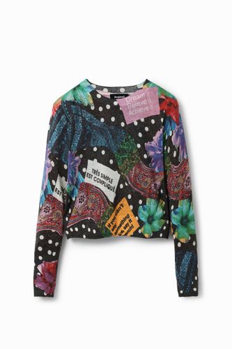 Pull imprimé à pois et motif cachemire - Desigual - Modalova