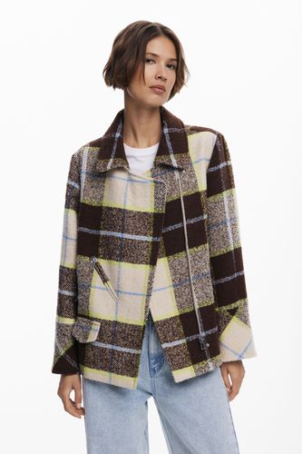 Manteau court croisé à carreaux - Desigual - Modalova