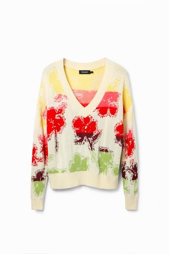 Pull oversize fleurs - Desigual - Modalova