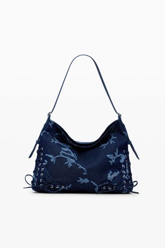 Sac en jean dévoré moyen - Desigual - Modalova