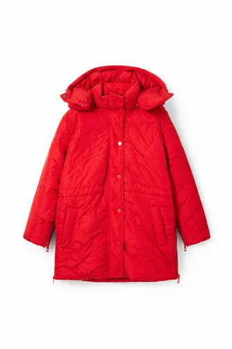Manteau matelassé cœurs - Desigual - Modalova