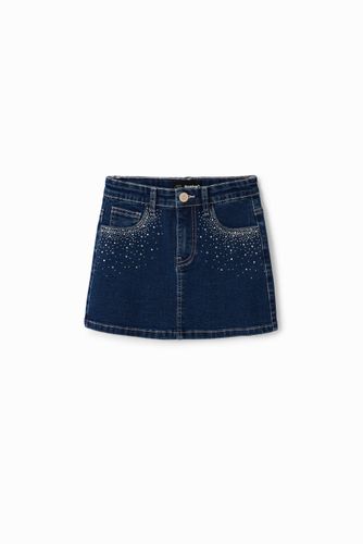 Mini-jupe jean strass - Desigual - Modalova