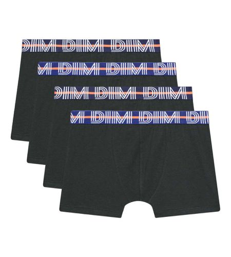 Lot de 4 boxers garçon coton stretch ceinture contrastée Eco - DIM - Modalova