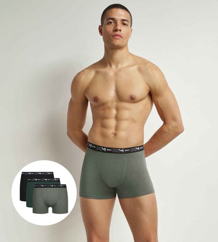 Lot de 3 boxers Noir Chrome Agave Coton Stretch - Masculin - Taille 4 - DIM - Modalova