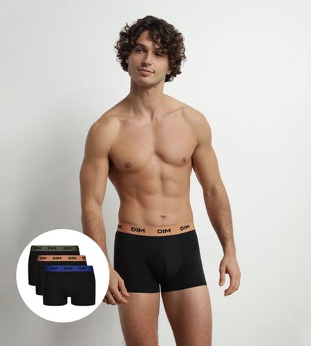 Lot de 3 boxers coton stretch Noisette Vert Mix &and Colors - DIM - Modalova