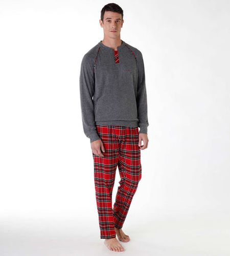 Pyjama longs en coton interlock et flanelle, et rouge - Lovable - Modalova