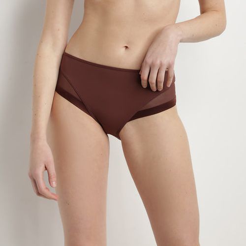 Slip en microfibre et tulle Cacao Intense Generous - DIM - Modalova