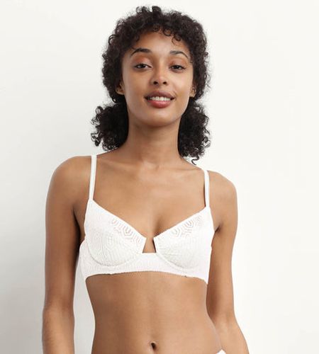 Soutien-gorge emboitant armatures dentelle graphique Nacre Mod de - Féminin - Taille 85B - DIM - Modalova