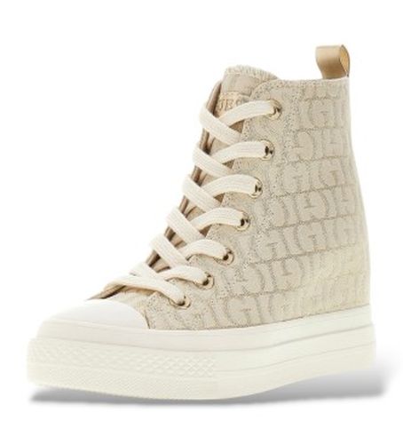 FLTSUNFAL12 Baskets Sundae dorées (36), Tissu, Plat, Lacets, Casuel - Guess - Modalova