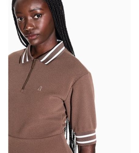 XW001739AF13401U6136 Robe cintrée marron (XS), Casuel, Polyester, Manche courte - A|X Armani Exchange - Modalova