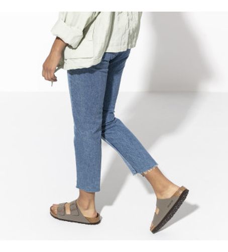 Sandales Birko-Flor Nubuck Arizona Stone (Coupe Étroite) (39), Cuir, Plat, Aucun, Casuel - Birkenstock - Modalova
