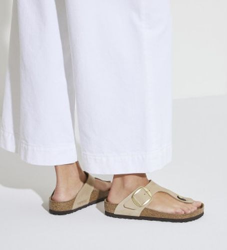 Sandales en Cuir Nubuck Gizeh Big Buckle (Coupe Étroite) (37), Plat, Aucun, Casuel - Birkenstock - Modalova