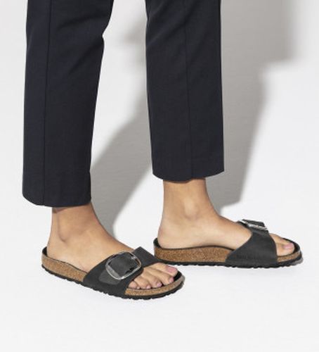Sandales en Cuir Madrid Big Buckle Cuir huilé (Coupe Étroite) (36), Plat, Aucun, Casuel - Birkenstock - Modalova