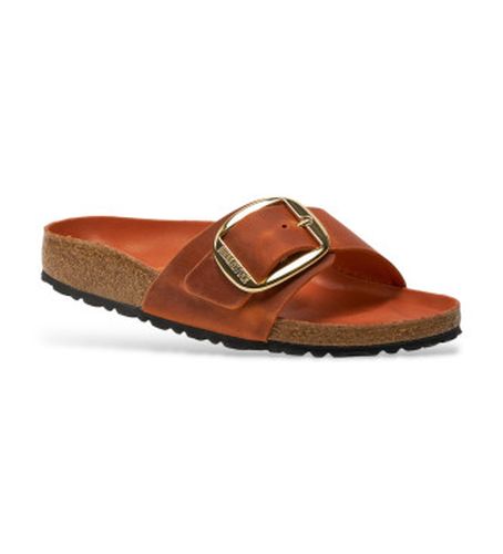 Sandales en Cuir Madrid Big Buckle Oiled (Ajustement Étroit) marron (40), Plat, Aucun, Casuel - Birkenstock - Modalova
