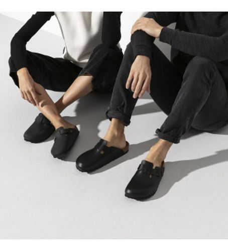 Sabots en Cuir Boston (Coupe Étroite) (38), Plat, Aucun, Casuel - Birkenstock - Modalova