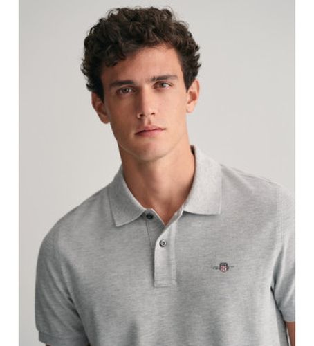 Polo en piqué Regular Fit Shield (L), Casuel, Gris, Coton, Manche courte - Gant - Modalova