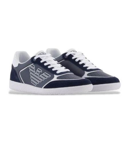 Unisex. 7X000405_AF19826 Heritage Eagle Leather Sneakers (35 1/3), Noir, Plat, Lacets, Casuel - EA7 - Modalova