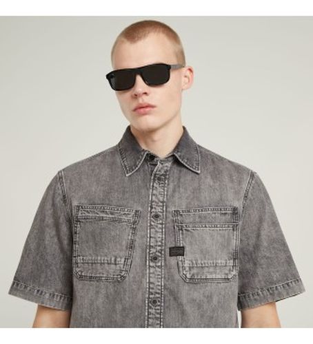 D24602-D540-H162 Slanted Double Pocket Regular Shirt (S), Casuel, Gris, Coton, Manche courte - G-Star - Modalova