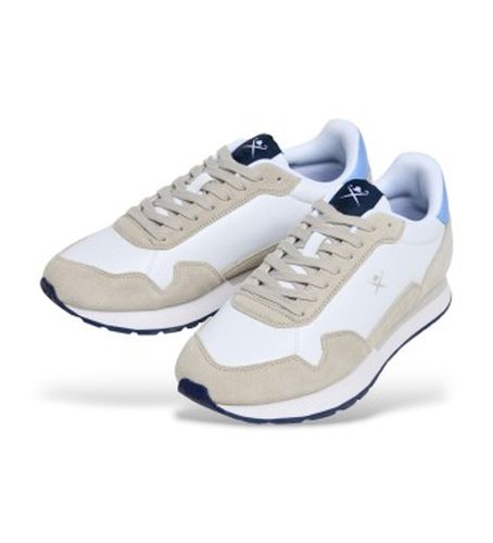 HMS200107 Vector Plain Leather Sneakers (40), Cuir, Blanc, Plat, Lacets, Casuel - Hackett London - Modalova