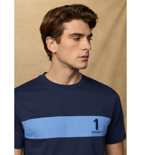 HM5000094 T-shirt Heritage Panel (S), Casuel, Coton, Manche courte, Marine - Hackett London - Modalova